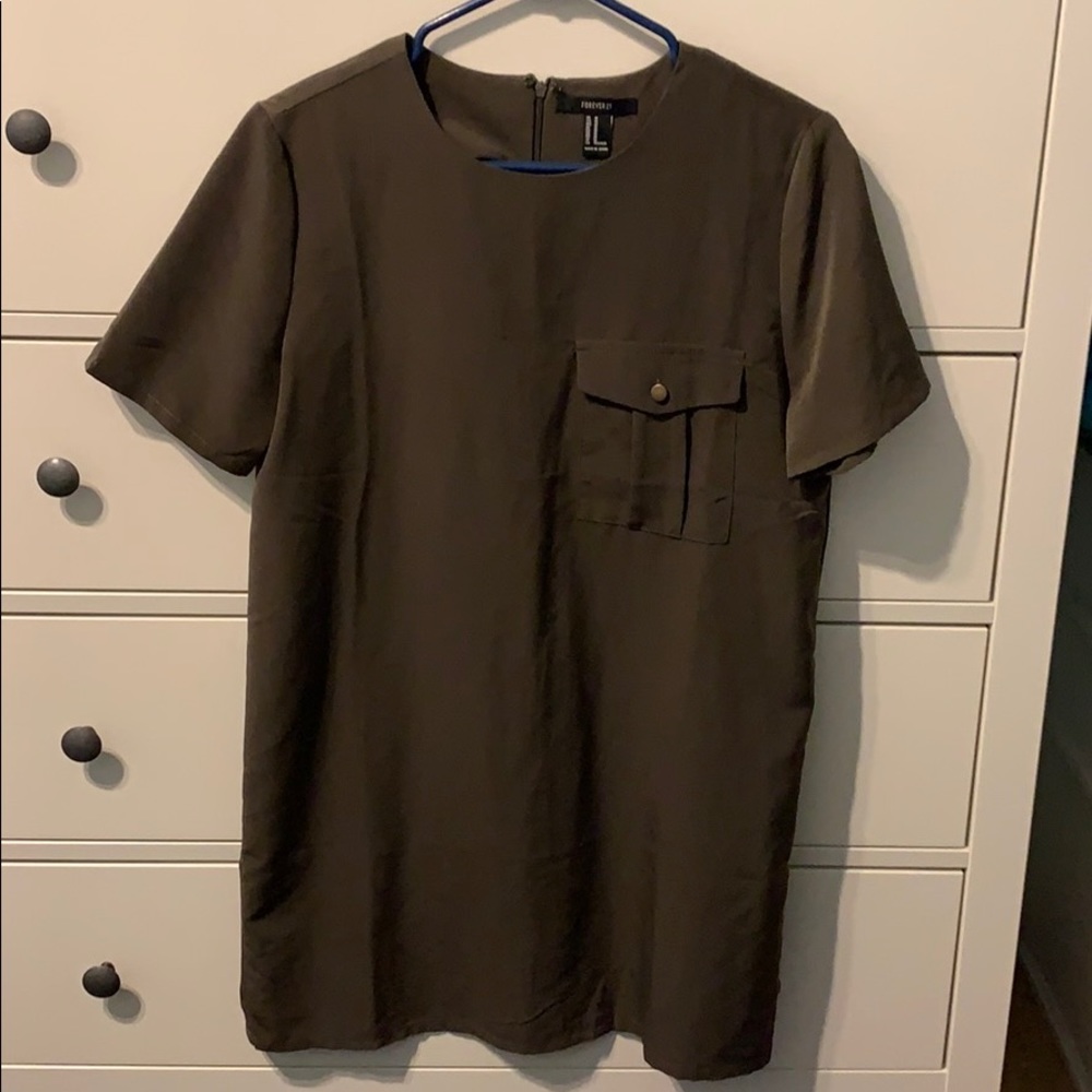 Forever21 olive green dress